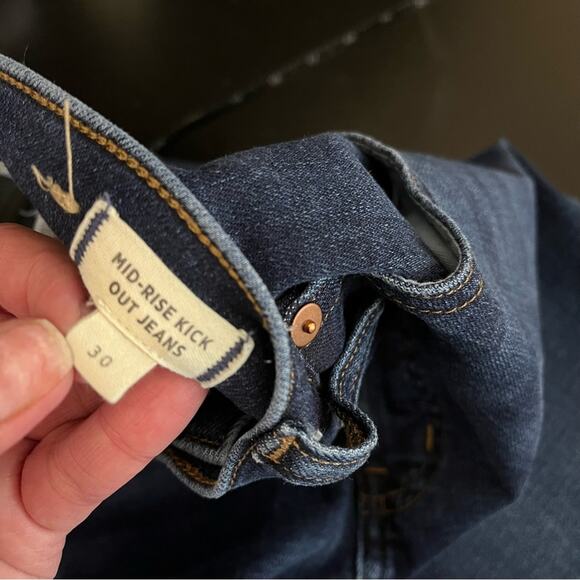 Madewell Kick Out Crop Jeans Colleton Wash Dark Wash Women’s Size 30 - Picture 6 of 6